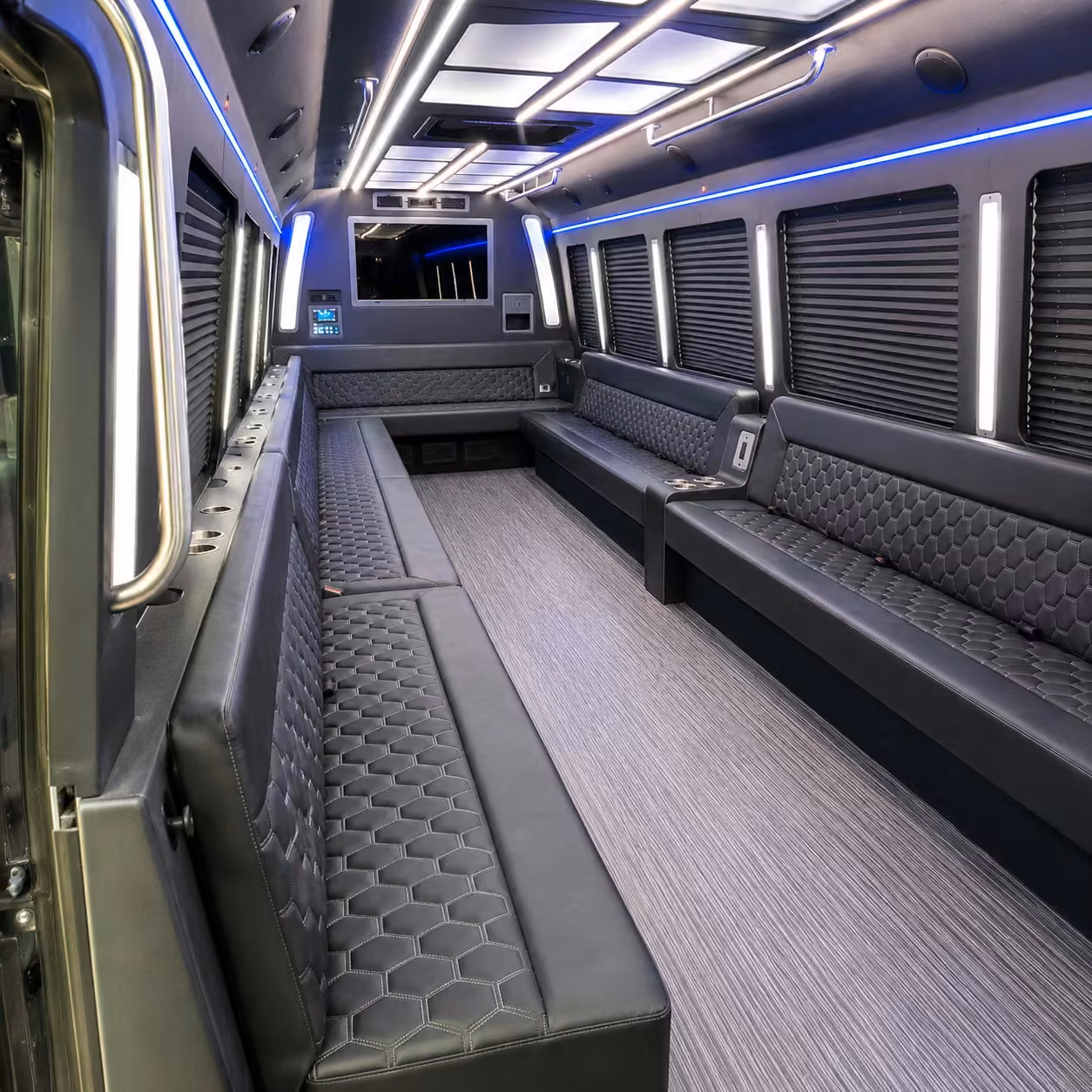 28 passenger party bus interior